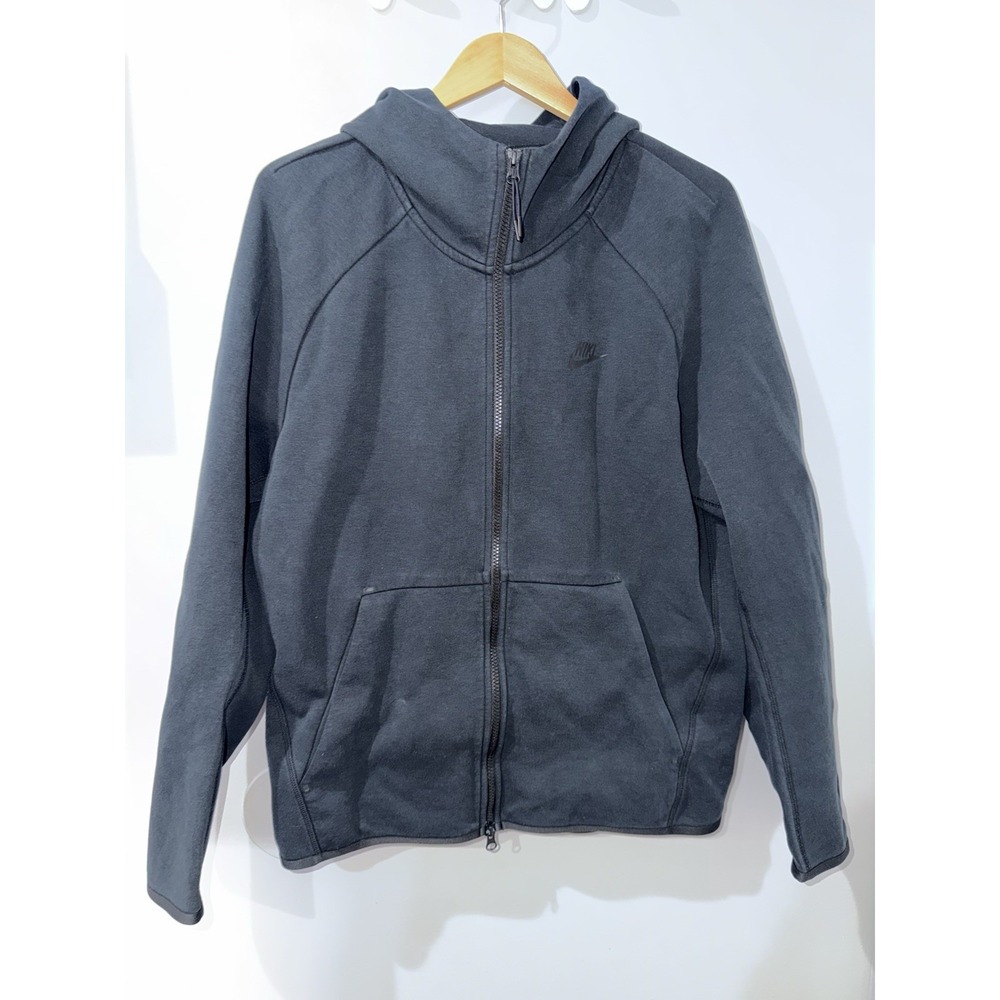 Nike Tech Fleece Hoodie Black  Mens Size L Full Zip Tracksuit Top
